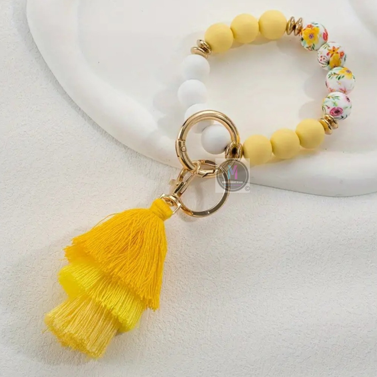Floral Silicone Keychain Wristlet