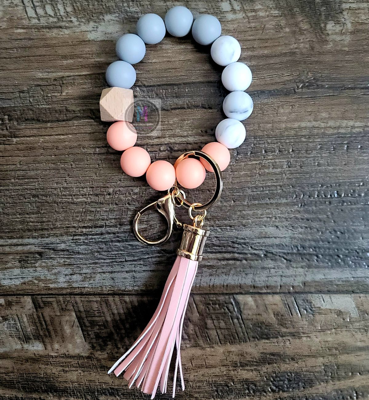 Silicone tassel keychain wristlet