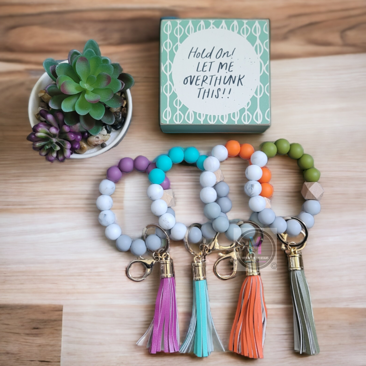 Keychain wristlet with tassel
