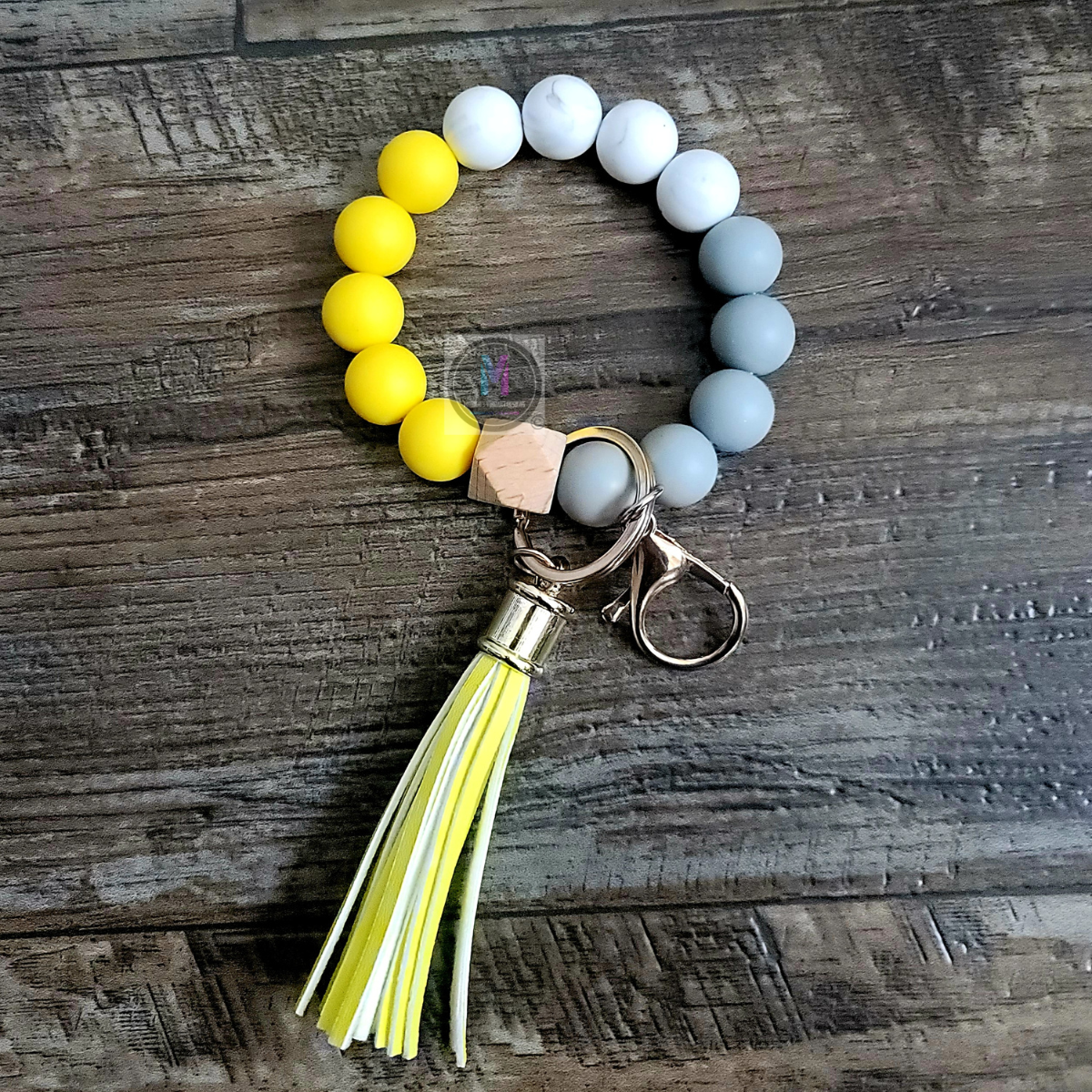 Silicone tassel keychain wristlet