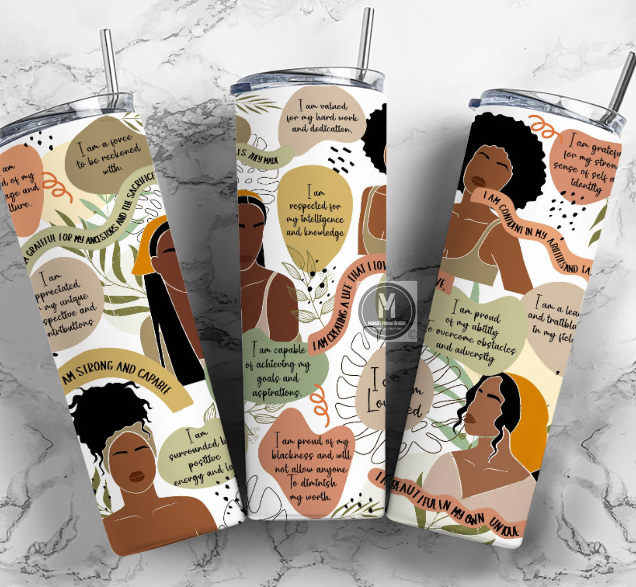 Melanin Woman Affirmations Tumbler