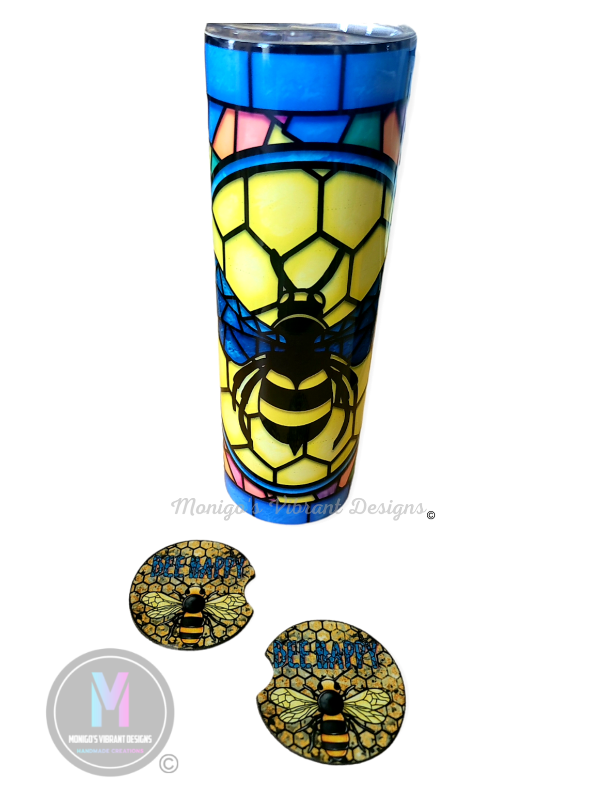 BEE HAPPY Car Coasters