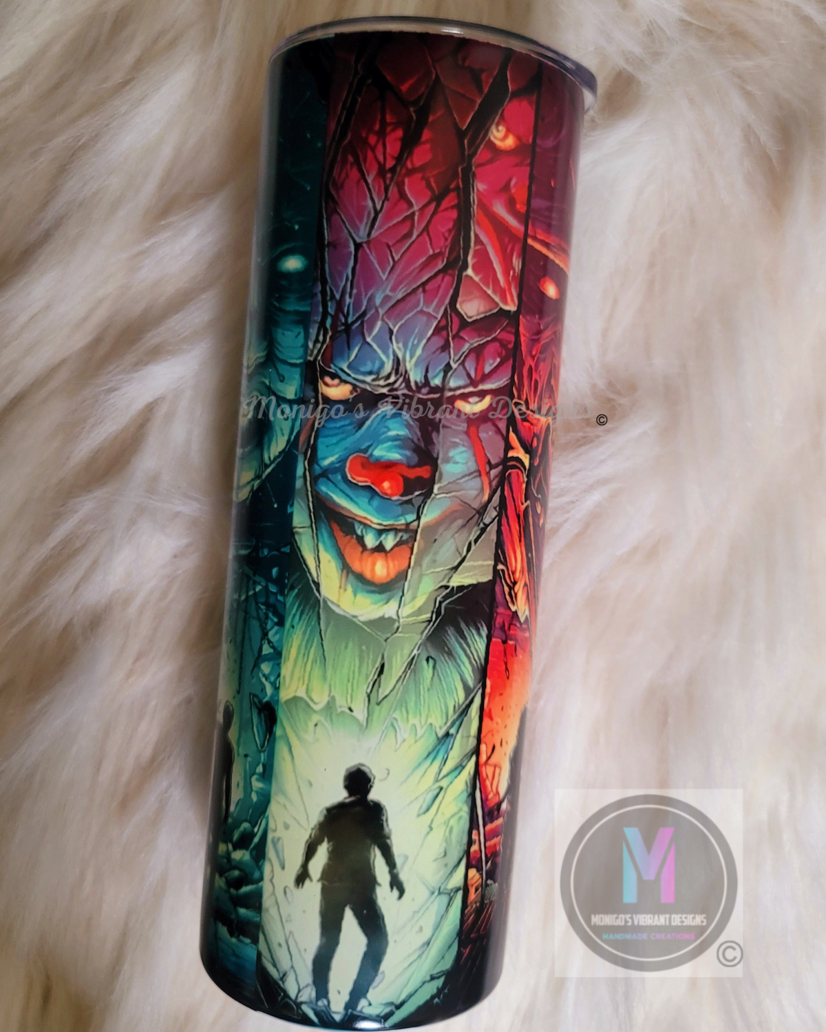 Horror friends glow n dark tumbler