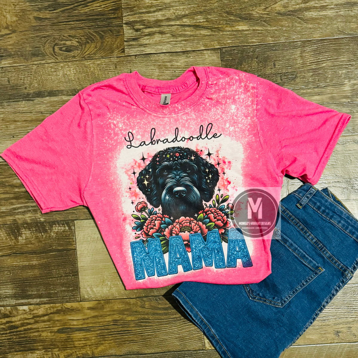 Dog Mama bleached tees  Cont'd