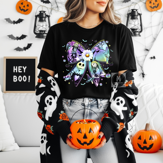 Spooky Halloween Bow Graphic Tee