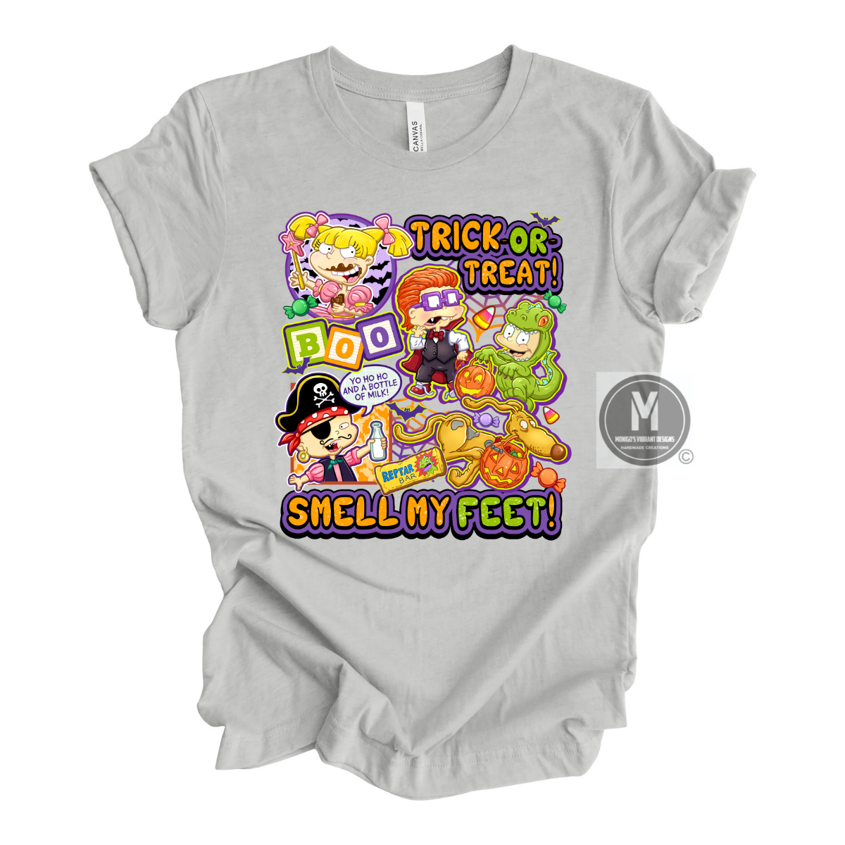 Retro Halloween Cartoon Trick or Treat Graphic Tee