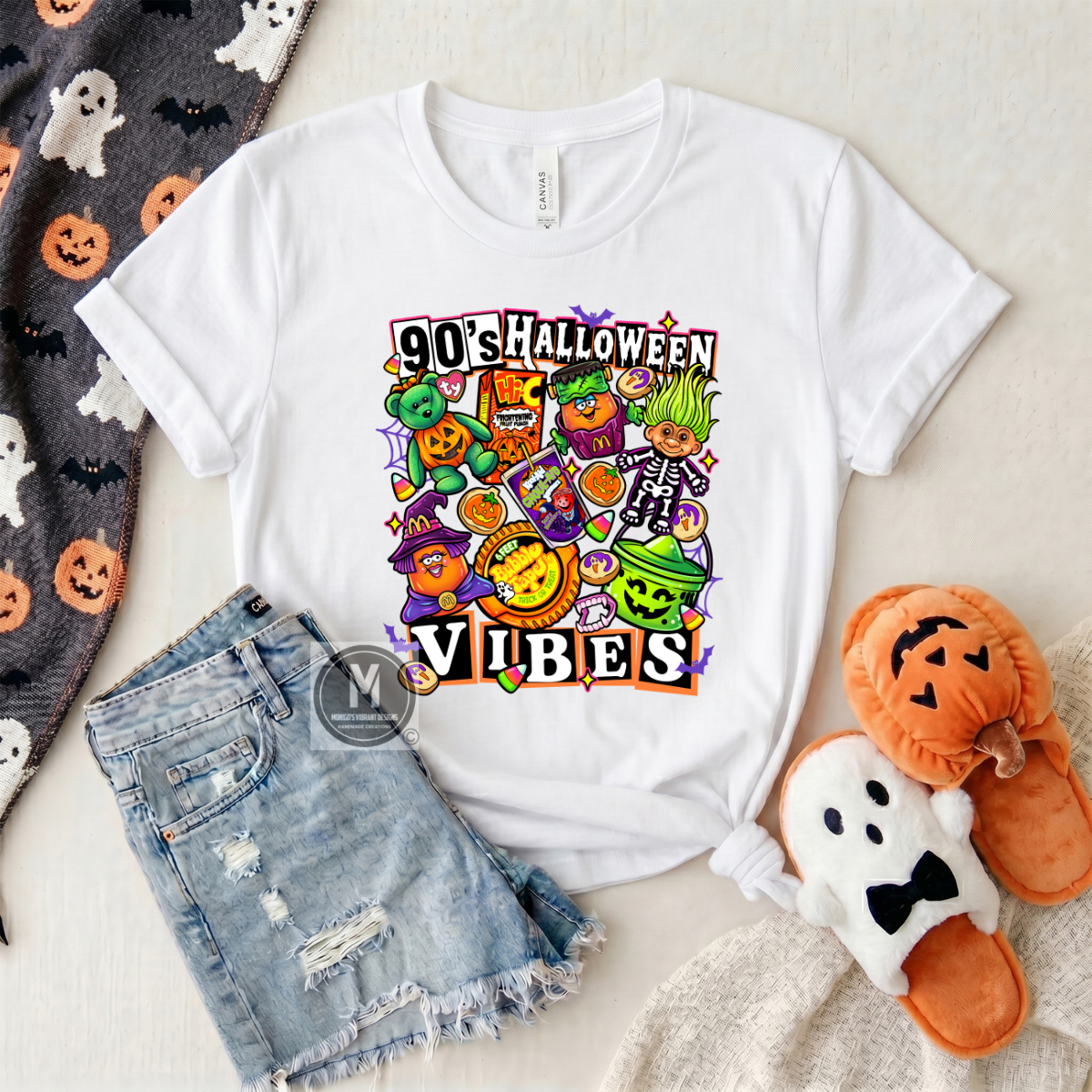 90s Halloween Vibes Throwback Tee