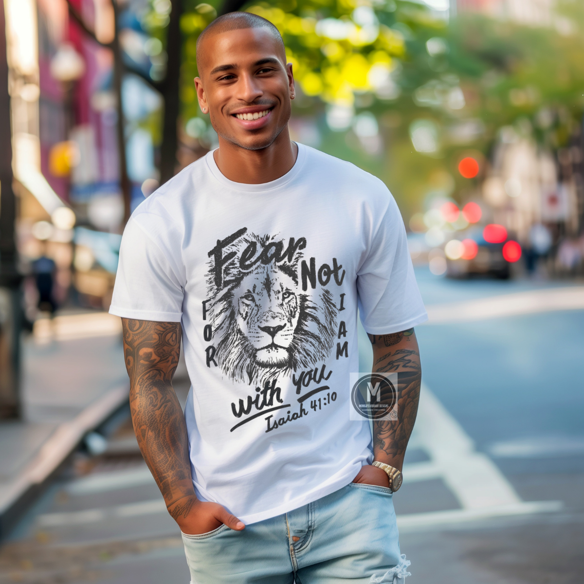 Fear Not For I Am With You Lion Tee