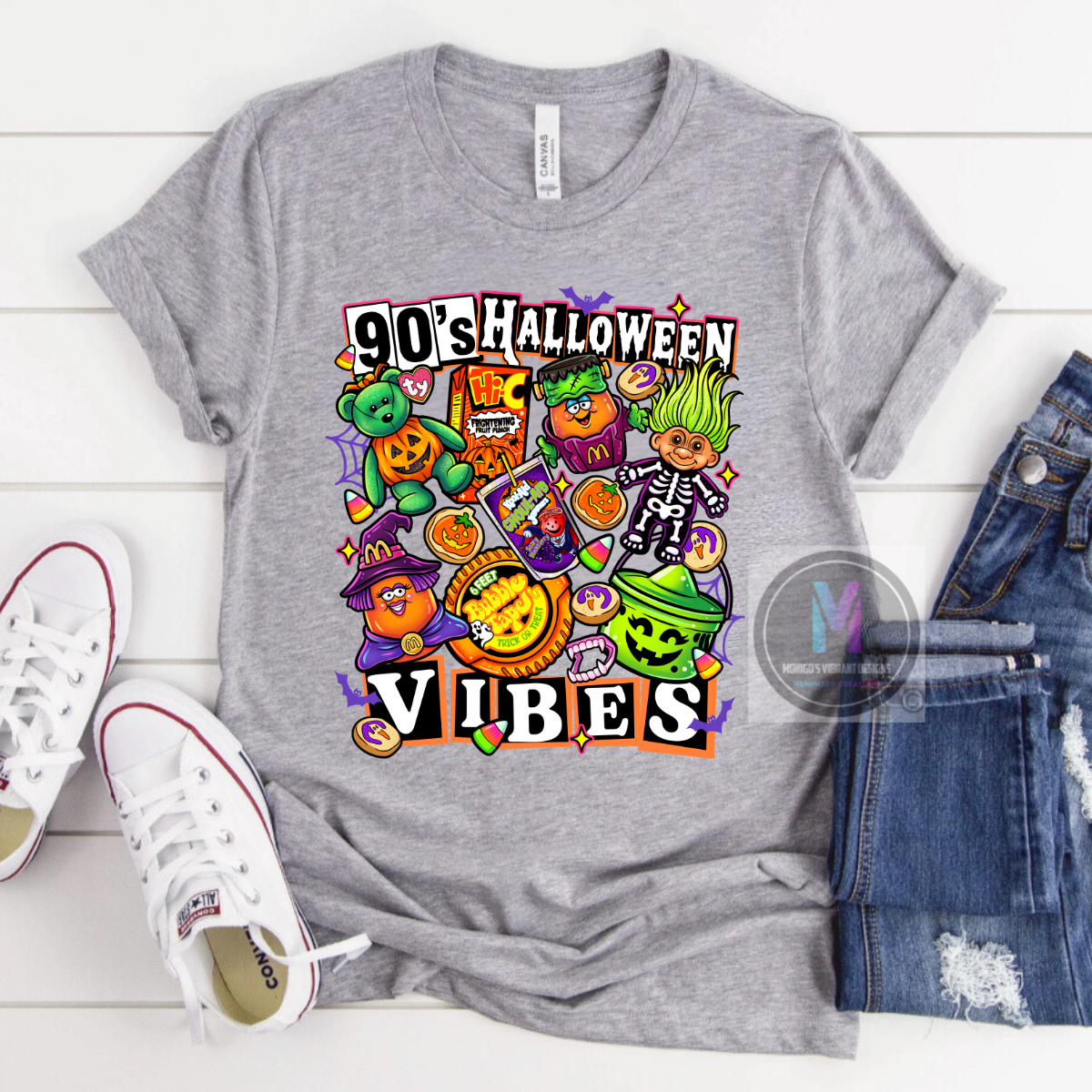 90s Halloween Vibes Throwback Tee