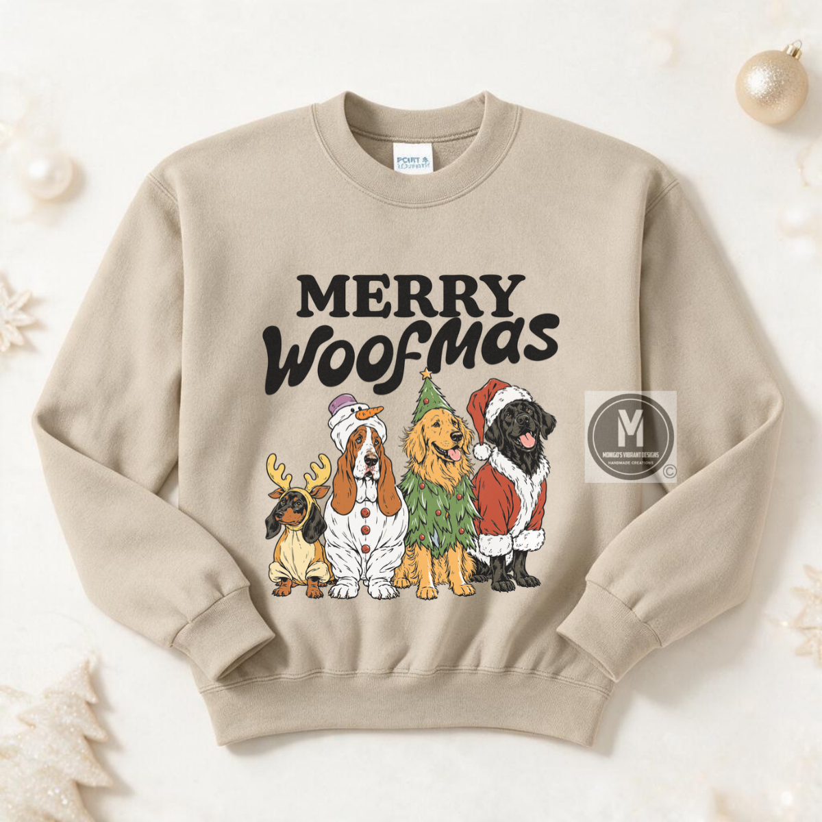 Merry Woofmas Christmas Dog Tee & Sweatshirt