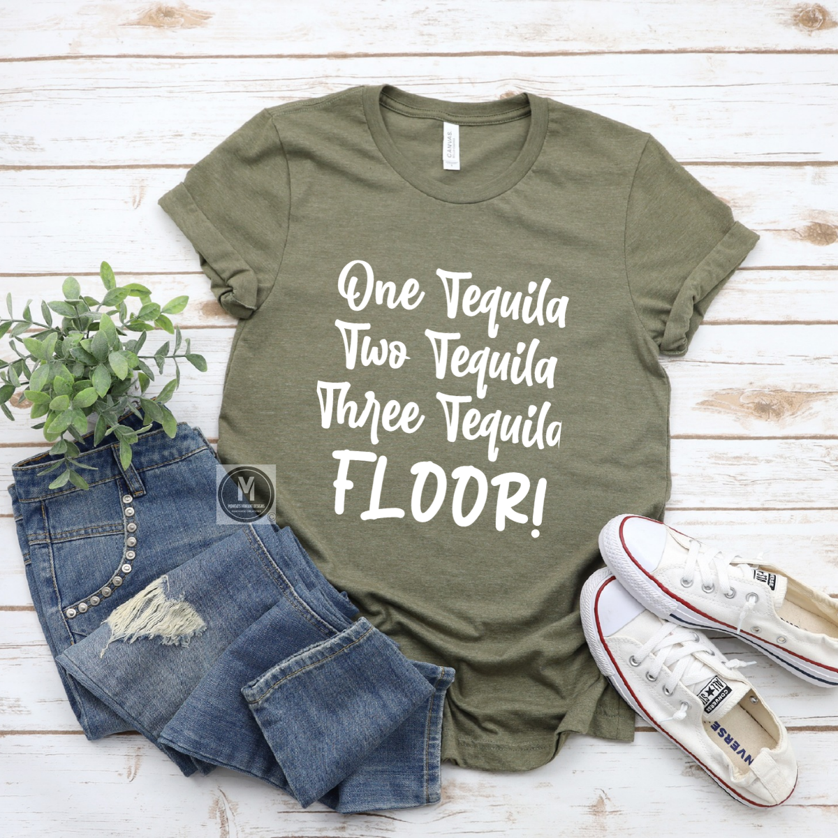 Three Tequila Floor Graphic Tee